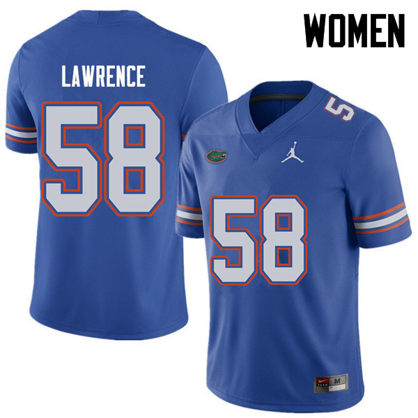 Jordan Brand Women #58 Jahim Lawrence Florida Gators College Football Jerseys Sale-Royal - Click Image to Close
